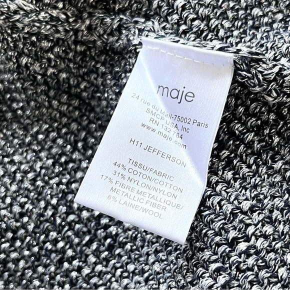Maje Metallic Knit Cardigan Sweater - Picture 9 of 10